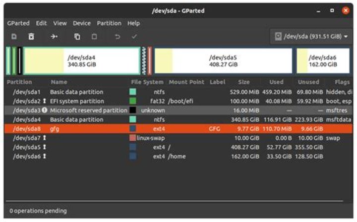 Why I can't partition my drive in Ubuntu using gparted? [duplicate]