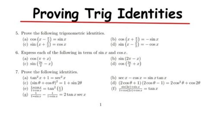 Why is it that when proving trig identities, one must work both sides independently?