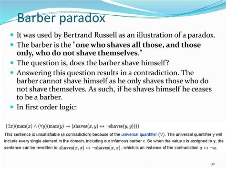 Why is the Barber's paradox a paradox?