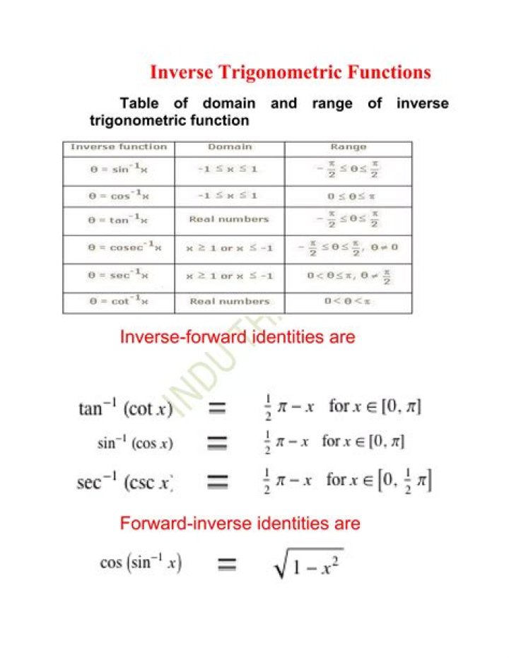 Why is the range of inverse trigonometric functions defined in this way?