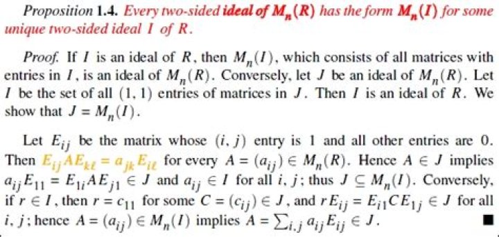 Why is the ring of matrices over a field simple?