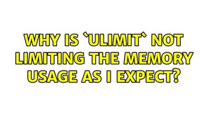 Why is `ulimit` not limiting the memory usage as I expect?
