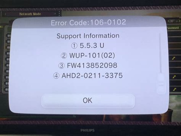 WiiU error code at on-line play