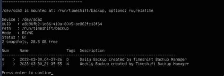 Will timeshift backup all the files in 