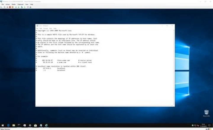 Windows 10 hosts file used by another process