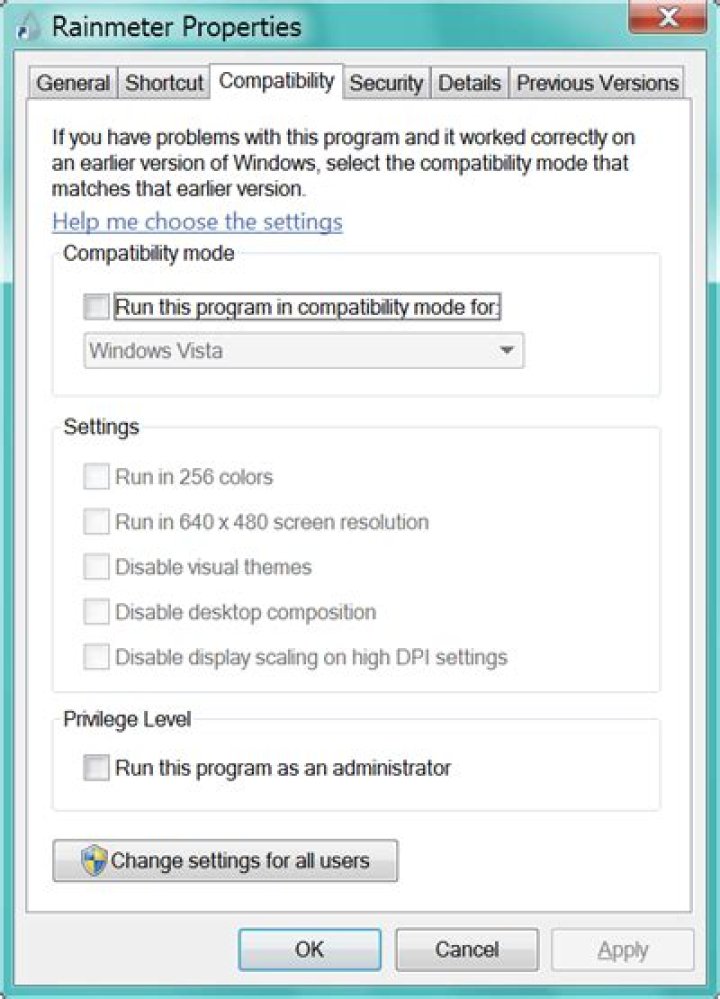 Windows 7 cannot turn off DPI/PPI scaling for an application