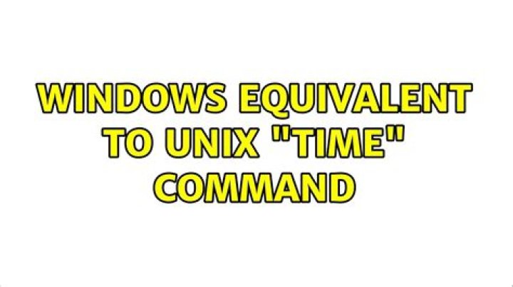 Windows equivalent to UNIX 