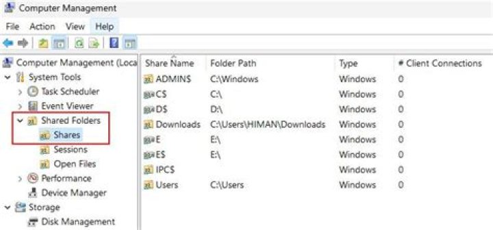 Windows Mapped Shared Folder