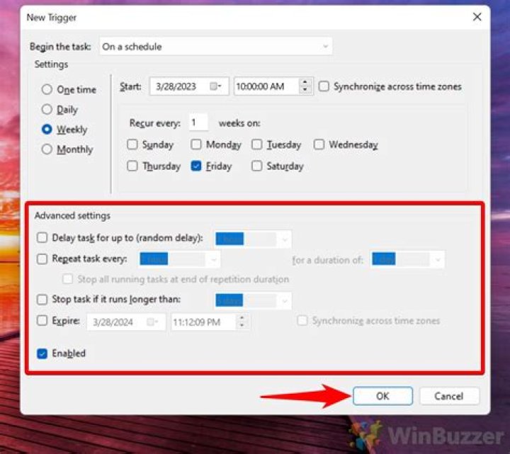 Windows Task Scheduler - When is a task considered 