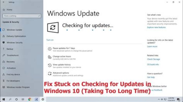 Windows Update stuck on Checking for updates
