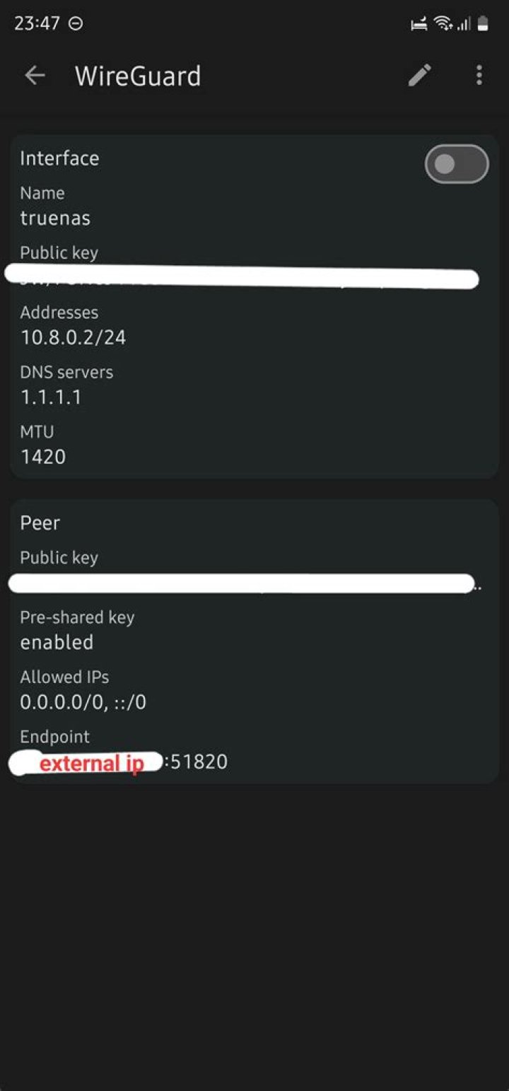 Wireguard handshake works but no internet access