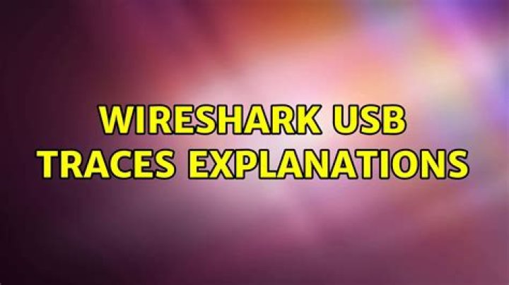 wireshark usb traces explanations
