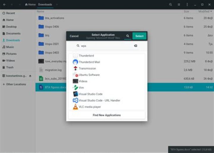 WPS Office not showing in 