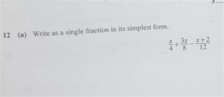 Write as a single fraction in its simplest form