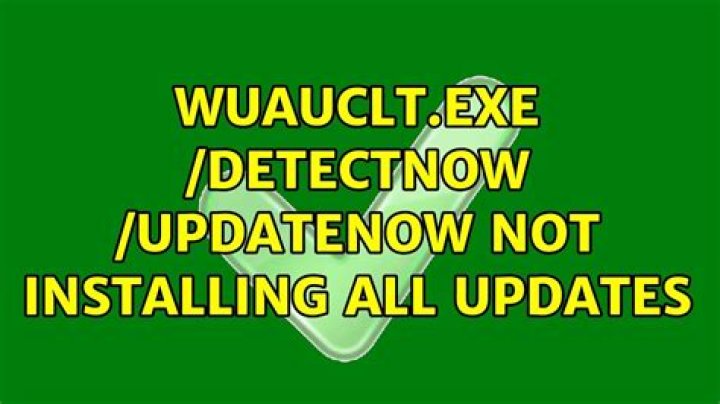 wuauclt.exe /detectnow /updatenow not installing all updates