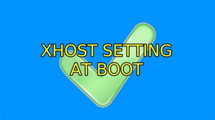 xhost setting at boot