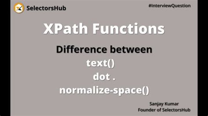 XPath: difference between dot and text()
