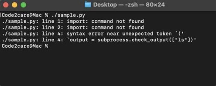 ./xx.py: line 1: import: command not found