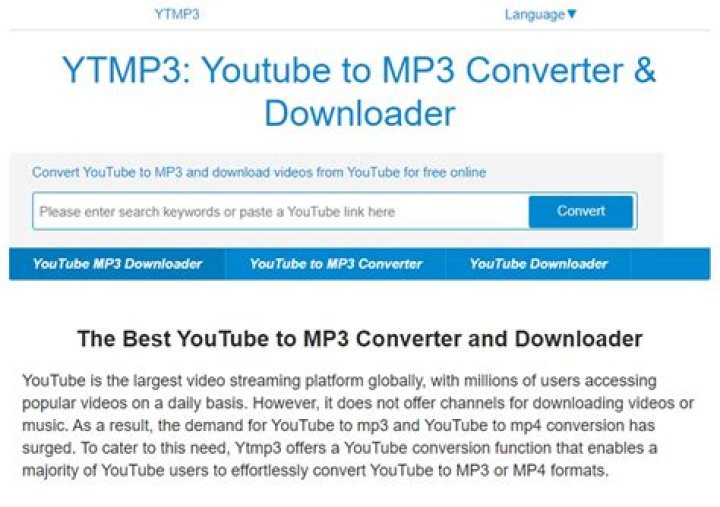 Youtube to MP3 main interface